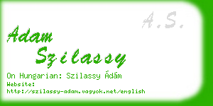 adam szilassy business card